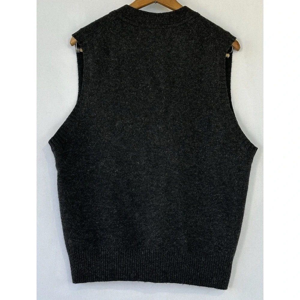 Banana Republic Wool Sweater Vest Office Career Business Classy Men's L Black